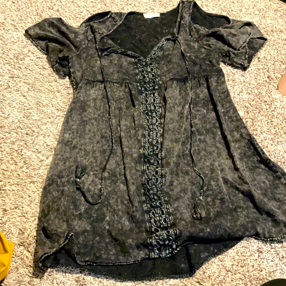 Soft and light sundress. Great for the summer or layering in the fall!